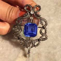 Diamond Brooches, Victorian Brooch, Pendant Brooch, Sapphire Studs, Diamond Brooch, Brooch Jewelry, Pin Jewelry, Silver Brooch, Antique Finish