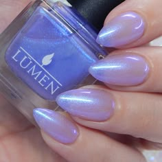 Irredescent Purple Nails, Purple Irradecent Nails, Purple Pearlescent Nails, Purple Iredesant Nails, Pearlescent Purple Nails, Pearl Nails Purple, Lilac Iridescent Nails, Shimmery Purple Nails, Blue Opalescent Nails