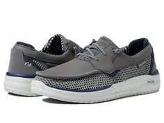 SKECHERS Arch Fit Melo - Waymer - Men's Shoes : Charcoal : The SKECHERS Arch Fit Melo - Waymer Shoes offer you a perfect combination of style of comfort. Smooth synthetic and breathable mesh upper. Man-made lining. Removable Arch Fit insole that ensures comfort to your feet. Relaxed Fit for a roomy comfort fit at toe and forefoot. Slip-on style with knotted stretchable laces. Lace-up closure. Raised stitched seam moc toe front. Signature brand name logo patch on the tongue and upper. Textile out Skechers Mens Shoes, Boat Shoes Fashion, Mens Skechers, Casual Friday, Elastic Laces, Skechers Shoes, Mens Casual Shoes, Arch Support, Comfortable Shoes