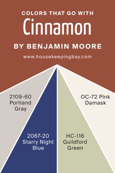 Colors That Go With Cinnamon 2174-20 by Benjamin Moore Cinnamon Slate, Hippie Homes, Deep Burgundy