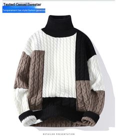 Product information: Color: black, yellow, blue Size: M,L,XL,XXL,XXL,XXXXL,XXXXL Version: loose accessories Style: pullover Thickness: normal Fabric name: acrylic Applicable scenarios: Leisure Applicable audience: young people Main fabric composition: acrylic fiber Applicable Gender: Male Sleeve length: long sleeve Suitable season: Winter Style: China-Chic Size information: Unit:cm Note: 1. Asian sizes are 1 to 2 sizes smaller than European and American people. Choose the larger size if your siz Knitted Sweater Men, Men Turtleneck, Turtle Neck Men, Cardigan Plus Size, Sweater Streetwear, Mens Sweaters, Pullover Mode, Christmas Sweater Men, Streetwear Tops