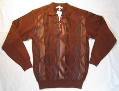 SILVERSILK Brown Bronze Quarter Zip Men's MEDIUM Sweater Rayon Blend Geometric Brand new Bronze 1/4 zip geometric patterned dressy sweater. Brown bronze color with geometric pattern on front, plain sleeves and back. Flat, tight knit with rib knit collar, cuffs, hem. 65% Rayon,  35% Acrylic. MSRP $109. **Please review measurements below for a good fit.  MEASUREMENTS: 21" pit to pit. 25.5" shoulder to cuff. Back length 28.".  $6 Shipping to USA. USPS Priority Mail. Dressy Sweater, Quarter Zip Men, Dressy Sweaters, Sweater Brown, Knit Collar, Bronze Color, 1/4 Zip, Priority Mail, Quarter Zip