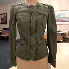 Free People Olive Green Fitted Military Jacket Size 4 Zipper And Button Overlay; 2 Front Pockets And Zipper Pocket Nwt Full Length 21.5” Sleeves 24” Shoulders 15” Across Bust 34” *Final Sale- No Returns* Thank You Gift Included With Purchase Fitted Utility Jacket With Snap Buttons For Fall, Spring Military Blazer With Buttons, Fitted Utility Outerwear With Snap Buttons, Fitted Khaki Button-up Utility Jacket, Fitted Utility Button-up Outerwear, Spring Workwear Outerwear With Button Zip Fly, Spring Utility Blazer With Snap Buttons, Fitted Utility Jacket With Buttons For Spring, Fitted Utility Jacket With Button Closure