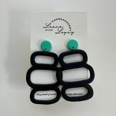 These striking black polymer clay earrings offer an organic hoop shape that adds an edge to your look. Bold yet lightweight, they're perfect for those who love modern, unconventional jewelry. Unconventional Jewelry, Black Polymer Clay Earrings, Clay Earrings Black, Earrings Black, Handmade Polymer Clay, Organic Shapes, Clay Jewelry, Polymer Clay Earrings, Statement Jewelry