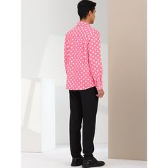 The polka-dot shirt is a weekend wardrobe essential. This shirt has a curved hem, both practical and versatile. With a cotton construction and fitted tailoring, this all-over dots print button-down features a spread collar. Layer this shirt over a basic tee for a nod to laid-back summer style. Style with jeans and sneakers to build up a casual, smart look. Polka Dot Shirt With Button Closure For Work, Polka Dot Long Sleeve Shirt For Workwear, Fitted Polka Dot Shirt For Work, Spring Polka Dot Shirt For Work, Long Sleeves Dress, Polka Dot Shirt, Sleeves Dress, Weekend Wardrobe, Slim Fit Dresses