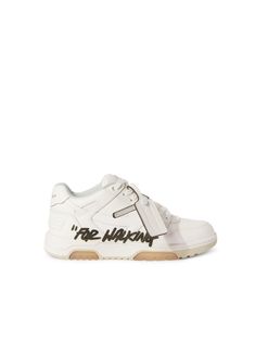 Shop white/black leather signature quote motif signature Zip Tie tag panelled design logo patch at the tongue branded heel counter round toe front lace-up fastening rubber sole Due to the dyeing process used, this product must not come into contact with water. Out Of Office, White C, Virgil Abloh, Signature Design, Mules Shoes, Design Logo, Leather Sneakers, Shoe Brands, Shoe Collection