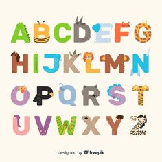 the alphabet is made up of animals and letters