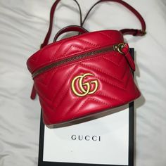 Gucci Bag New Without Tags - Used Once 100% Authentic Dust Bag And Tags Included Will Ship Within 24 Hrs Serious Offers Only ~ Gucci Pouch Bag With Dust Bag Included, Designer Gucci Pouch Bag, Designer Gucci Bag With Dust Bag Included, Designer Gucci Bag With Branded Hardware, Gucci Red Bag With Removable Pouch, Gucci Red Shoulder Bag With Removable Pouch, Red Gucci Shoulder Bag, Gucci Luxury Shopping Bag, Luxury Gucci Bag For Shopping