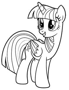 my little pony coloring pages for kids to print out and color on the page, it is