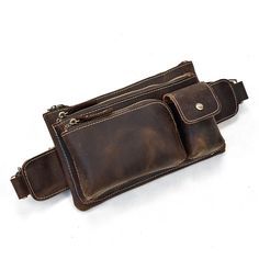 Fanny Leather Belt Bag Leather Waist Pack, Mens Waist Bag, Sling Bag For Men, Leather Waist Bag, Leather Sling Bag, Waist Pouch, Leather Fanny Pack, Leather Belt Bag, Mens Leather Bag