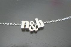 Two Letter NecklaceLowercase Letter Necklace  by ElegantSwan, $24.99 Couple Initial Necklace, Necklace Couple, Initials Necklace, S Initial, Present For Girlfriend, Custom Initial Necklace, Lowercase Letter, Valentines Day Presents, Anniversary Jewelry