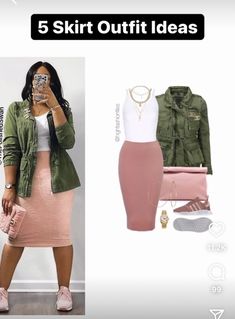 Pencil Skirt Outfits With Jordans, Womens Trousers Outfits, Simple Skirt Outfits, Pencil Skirt Casual Outfit, Pink Skirt Outfit Ideas, Pink Pencil Skirt Outfit, Modest Skirt Outfits, Skirt Outfits Casual, Pencil Skirt Outfits Casual