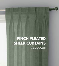 Color Options Available 1) White  2) Ivory  3) Oatmeal  4) Natural  5) Cream  6) Sand  7) Brown  8) Dark Brown  9) Silver  10) Grey  11) Elephant  12) Charcoal  13) Sage Green 14) Olive Green  15) Forest Green  16) Mint  17) Linen  18) Nickel Transform your space with our exquisite Triple Pinch Pleated Linen Sheer Curtains, where style meets customization. Choose from a palette of 18 vibrant colors to effortlessly complement your decor. The beauty of these curtains lies in their size flexibility Linen Sheer Curtains, Extra Long Curtains, Sheer Linen Curtains, Pocket Curtains, Plain Curtains, Tab Curtains, Silk Curtains, Pinch Pleat Curtains, Elegant Curtains