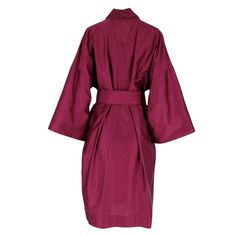 Kimono Burgundy - Purple Cotton Dressing Gown + Complimentary Gift Wrapping  Welcome our luxury, super soft and made from natural cotton sateen kimono! It is our newest addition to our Autumn Collection 2024.  The robe kimono is cut for a relaxed fit, ensuring it looks flattering on many body shapes. It features generous kimono proportions and is fastened with a sateen sash tie.   The premium long-fiber cotton sateen with a TC300 weaving density is designed for durability. Cotton sateen is a nat Purple Kimono, Cotton Dressing Gown, Summer Color Palette, Brand Magazine, Autumn Collection, Dressing Gown, Independent Designers Fashion, Cotton Bag, Badger