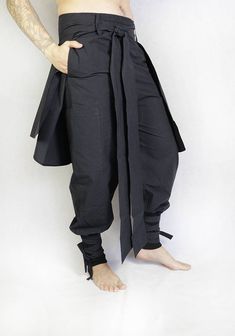 Ninja Pants, Hakama Pants, Wild Woman, Black Cotton, Gender Neutral, Cool Outfits, Ships, Lost, Top Outfits