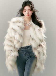 Marbled Milky Over Fur Coat – Belchic