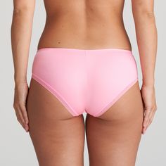 These hot pants have a low rise. This style reveals a hint of your bottom at the back and has a seamless finish.  Happy Pink is a striking shade of pink that will give you an instant positivity boost. Pink Stretch Bottoms Shorts, Pink Stretch Short Bottoms, Fitted Seamless Pink Bottoms, Pink Seamless Elastane Bottoms, Pink Stretch Seamless Bottoms, B Cup, Bra Types, Bra Shop, T Shirt Bra