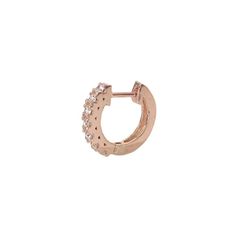 Diamond Pavé & 14K Solid Gold Thick Huggie Hinged Hoop SINGLE Earring, 11mm Outer x 6mm Inner Diamet Rose Gold Small Hoop Huggie Earring (single), Rose Gold Small Hoop Huggie Earrings, Small Hoop Earrings With Prong Setting, Rose Gold Small Hoop Cartilage Earrings, Rose Gold Hoop Earrings With Prong Setting, Rose Gold Hoop Cartilage Earrings, Tragus Piercing, Classic Earrings, Tragus Piercings