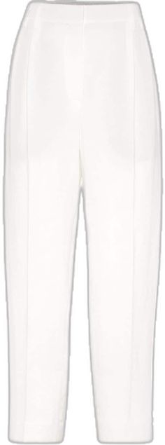 Elegant White Cropped Pants, Elegant White Cropped Leg Pants, White Tailored Bottoms With Straight Hem, Tailored White Bottoms With Straight Hem, Chic White Bottoms With Straight Hem, Trousers White, Cropped Trousers, Brunello Cucinelli, Trousers