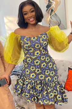 Latest Ankara Style, Ankara Short Gown Styles, Quick Fashion, African Fabric Dress, Latest Ankara, Afrikaanse Mode