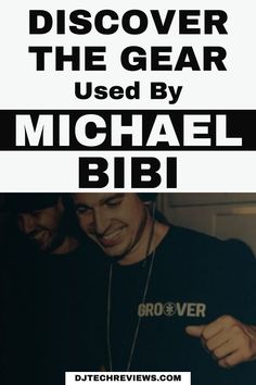 a man pointing to his left with the words discovering the gear used by michael bibi