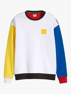 Levi's Lego Collab NWT Brick Built Color Block Relaxed Crewneck Sweatshirt Large Lego Lego, Men's Sweatshirts, Gq Men, Color Block Sweatshirt, Sweater Men, Brick Building, Lego Brick, Workout Sweatshirt, Color Block Sweater