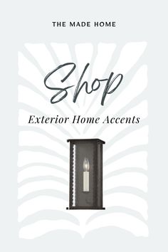 the made home shop advertisement with an image of a candle and zebra print on it