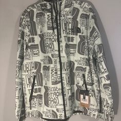 The North Face Hoddie Is Beautiful. Picture Of The Care Label Included ( This Fabric Is Fully Waterproof, Wind Proof And Breathable Long Sleeve Windbreaker With Graphic Print For Outdoor, Graphic Print Outerwear For Winter Outdoor Activities, Sporty Spring Outdoor Fleece Jacket, Urban Windbreaker With Graphic Print For Fall, Urban Outerwear With Pockets By The North Face, Urban Graphic Print Windbreaker For Fall, Urban Graphic Print Outerwear For Outdoors, Casual The North Face Track Jacket For Outdoor Activities, Casual The North Face Track Jacket For Outdoor