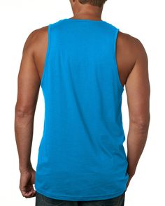 Men's Cotton Tank - TURQUOISE - S | Next Level Men's Cotton Tank Top in Turquoise Size Small NL Color Palette Bright, Cool Tanks, Summer Gift, Midnight Navy, Cotton Tank Top, Sleeveless Shirt, Sleeveless Tank, Next Level, Heavy Metal