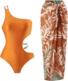 💗💗【2PCS Bikini and Cover up Beach Skirt Set for Women 】Two piece bikini set bathing suit cover ups for women. Women's retro floral printed one piece swimsuit bathing suit beach wear with cover up beach wrap skirt swimwear bikini cover-ups. Beautiful flower floral pattern, more than 13 styles to choose for chic look, self-tied bowknot straps sling swimsuit with skirt, ruffle one shoulder swimsuit with skirt, 3D petal flower straps swimsuit with skirt, gradient cut out swimsuit with skirt, ect. 💗💗【Retro Floral Printed Swimsuit Beachwear】Women's one piece swimsuit with beach cover up wrap skirt set vintage floral printed monokini swimwear beachwear bathing suit Sarong Wrap Skirt, Beach Wrap Skirt, Sarong Wrap, Coverup Skirt, Cut Out Swimsuits, Costume Intero, 2 Piece Swimsuits, Photo Memories