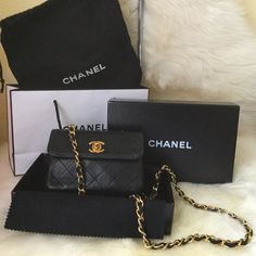 Reposhing This Item I Purchased From @Classyshop. Loved It, But Ready To Rotate For Something New. Questions? Leave A Comment Below! Chanel Bags, Something New, Black Leather, Chanel, Bag Lady, Leather, Gold, Black