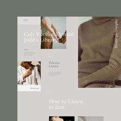 the website is designed to look like it has many different things on it, including sweaters and pants