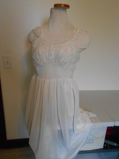 Stunning Peignoir set from the 60s Excellent condition! The Bed Jacket is by Van Raalte and size small The Nightgown is by Seamprufe and size 38 They match and I would have thought they were a set as they are the exact same material, but I found the two different tags. This set is Amazing! Vintage Nightgown With Delicate Lace For Wedding Night, Vintage Wedding Nightgown With Delicate Lace, Vintage White Nightgown For Wedding Night, White Vintage Sleepwear With Delicate Lace, Vintage White Wedding Sleepwear, Vintage Sheer Nightgown For Wedding Night, Vintage White Lace Nightgown, White Lace Vintage Nightgown, Vintage Wedding Sleepwear With Lace Trim