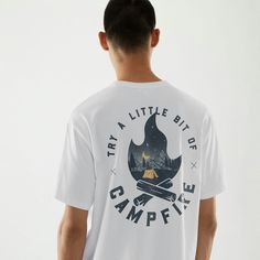 ❤️ Hi there! Thank you for stopping by and checking out our store! Description: Get ready for a campfire camping adventure with our Campfire Camping Camper Bonfire T-Shirt. Made from premium quality materials, this t-shirt is designed for outdoor enthusiasts who love the cozy warmth of a campfire. Whether you're exploring the wilderness, relaxing by the bonfire, or embarking on a camping trip, our t-shirt is the perfect companion. Makes a great gift for campfire lovers and camping enthusiasts. U Outdoor Crew Neck Tops With Logo Print, Outdoor Graphic Tee With Logo Print, Graphic Tee With Logo Print For Outdoor, Crew Neck T-shirt With Letter Print For Outdoor, Screen Print Graphic Tee For Camping, Short Sleeve T-shirt With Logo For Outdoor Activities, Logo Print T-shirt For Outdoor Activities, Short Sleeve Logo Print T-shirt For Outdoors, Cotton Camp Shirt With Graphic Print For Outdoor Activities