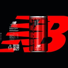 a can of energy drink on a black background