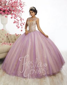 Two-Tone Tulle Quinceanera Dress by Fiesta Gowns 56344-Quinceanera Dresses-ABC Fashion Gold Sweet 16 Dress, Pink And Gold Sweet 16, Gold Sweet 16, Sweet 16 Dress, Quinceñera Dresses, Debutante Ball, Tulle Balls, Pretty Quinceanera Dresses, Quince Dress