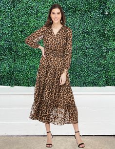 Long Sleeve Cheetah Maxi Dress jade brand boutique near me Maxi Design, Wow Factor, Tres Chic, Holiday Looks, Shopping Spree, Chic Boutique, Wow Products, Cheetah Print, Boutique Clothing