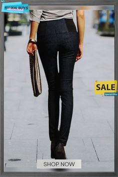 Casual Denim Plain Jeans Plain Jeans, Denim Leggings, Casual Denim, Casual Women, Tights, Online Store, Black, Color