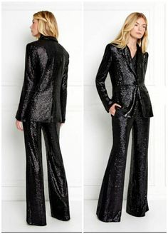 Black Sequin Blazer Suit Formal Pantsuit for Women Jacket Trouser Combo Party Wedding Wear Coat - Etsy Women Blazer Outfit Parties, Sequins Suit Women, Black Sequin Suit Women, Sparkle Suit For Women, Sequins Blazer Outfit, Sparkly Suits For Women, Womens Tuxedo Outfit, Sequin Suit Women, Black Sequin Pants Outfit