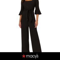 in stock Jumpsuit With Sleeves, Womens Tie, Adrianna Papell, Black Jumpsuit, Bell Sleeves, Pick Up, In Store, Buy Online, Jumpsuit