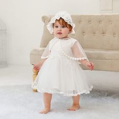 Christening Baby Girl Dress - Momorii Baby Christening Gowns, Christening Dress Baby Girl, Girls Baptism Dress, 2nd Birthday Outfit, Area Gourmet, Tulle Party Dress