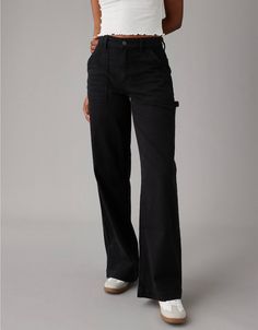 AE Dreamy Drape Woven Super High-Waisted Baggy Wide-Leg Pant Cute College Outfits, Wide Leg Pants Jeans, White Jeans Men, Athletic Fit Jeans, Minimal Classic, Black Pants Casual, Jean Trends, Curvy Jeans, Loose Jeans