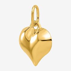 Features: Quick ShipShape: HeartMetal Color: YellowPendant Length: 15mmPendant Width: 11mmCare: Wipe CleanMetal: 14k GoldPendant & Charms Type: PendantsCountry of Origin: Imported Elegant 14k Gold Heart Charm, Elegant Yellow Gold Charms For Valentine's Day, Elegant White Gold Heart Pendant Charm, Elegant Yellow Gold Heart Charm, Valentine's Day Yellow Gold Pendant Charms, Valentine's Day Yellow Gold Charms, Yellow Gold Heart Charm Pendant, Yellow Gold Heart Charms For Anniversary, Yellow Gold Heart-shaped Charms For Anniversary