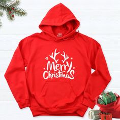 Christmas Hoodie, Merry Hoodie, Xmas Holiday Hoodie, Funny Christmas Family Hoodie, Christmas Party Sweatshirt, Christmas Gift Sweatshirt.   Welcome to our store!  -We specialize in funny, customizable apparel shirts in different colors and styles printed on ultra-soft, super comfortable, and breathable material.  -Solid colors 50/50 Preshrunk Cotton/Polyester -We use Gildan - Heavy Blend and one of the best quality products on the market. If there are personal designs you want, we can make cust Family Hoodie, Santa Sweater, Holiday Hoodies, Christmas Hoodie, Holiday Sweatshirt, Christmas Hoodies, Everything Is Fine, Christmas Wine, Sweatshirt Christmas