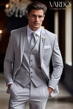 Light Grey Suit Beach Wedding, Silver Groomsmen Suits, Silver Suit Men, Grey Wedding Suits For Men, Marriage Suits, Light Grey Suit, Suit Double Breasted, Grey Suit Wedding, Grey Suit Men