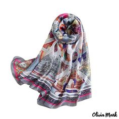 Olivia Mark - Autumn and winter Chinese wind silk scarf female Spring Festival long warm scarf fashionable atmosphere decorative shawl Handbag Patterns, Daisy Pattern, Warm Scarf, Spring Festival, Olivia Mark, Bago, Autumn And Winter, Silk Scarf, Alexander Mcqueen Scarf