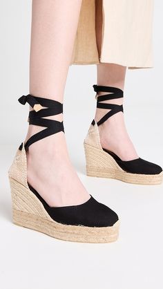 Castaner Carina Tall Canvas Espadrilles | Shopbop Vacation Lace-up Wedge Sandals, Summer Wedge Sandals With Heel Loop, Summer Wedge Sandals With Heel Strap And Round Toe, Adjustable Wedge Heel Espadrilles, Summer Wedge Sandals With Heel And Ankle Strap, Straw Wedge Sandals With Ankle Strap And Cushioned Footbed, Straw Wedge Sandals With Cushioned Footbed And Ankle Strap, Summer Wedge Heels With Wrapped Heel, Summer Lace-up Closed Toe Sandals With Heel Strap