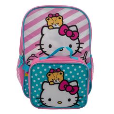 2 PC Hello Kitty Backpack Set For Girls: My Favorite Things ! This glittery Kawaii backpack set is perfect for girls who love the culture of cuteness and is a must have for BACK TO SCHOOL. The set includes a 16 inch backpack and a detachable lunch box and features Hello Kitty and some of her famous icons. Pink Hello Kitty Backpack For End Of School Year, End Of School Year Pink Hello Kitty Backpack, End Of School Year Hello Kitty Pink Backpack, Hello Kitty Rectangular Backpack For Back To School, Cute Hello Kitty Rectangular Backpack, Playful Hello Kitty Print Backpack, Playful Hello Kitty Backpack, Pink Hello Kitty Backpack For Back To School, Cute Hello Kitty Print Backpack For School Year End