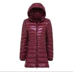 Women's 90% Duck Down Jacket Slim Coat Long Hooded Ultra Light Down Coat New | eBay Oversized Knitted Jumper, Khaki Vest, Womens Basic Tops, Women Long Cardigan, Knit Sweater Coat, Sleeveless Sweater Vest, Light Down, Duck Down Jacket, Cardigan Sweater Coat