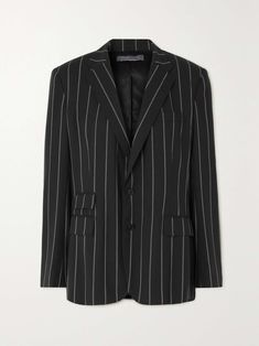 Shop RALPH LAUREN COLLECTION Odera pinstriped wool-twill blazer, Explore the latest RALPH LAUREN COLLECTION women's collection today on NET A PORTER Designer Blazers, Blazer Designs, Ralph Lauren Long Sleeve, Cotton Blazer, Ralph Lauren Collection, Fitted Blazer, Long Sleeve Blazers, Linen Blazer, Clothes Collection